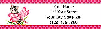 Cute as a Bug Kittens Return Address Label