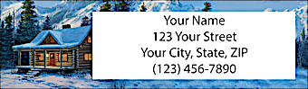 Log Cabins Return Address Label