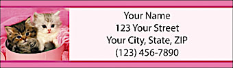 Cuddly Kittens Return Address Label