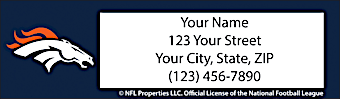 Denver Broncos NFL Return Address Label