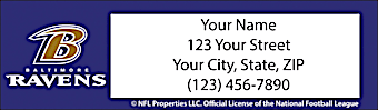 Baltimore Ravens NFL Return Address Label