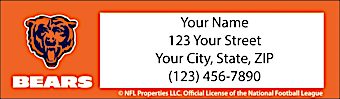 Chicago Bears NFL Return Address Label