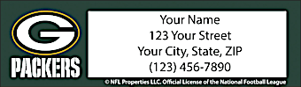 Green Bay Packers NFL Return Address Label