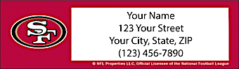 San Francisco 49ers NFL Return Address Label