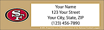 San Francisco 49ers NFL Return Address Label