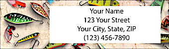 Fishing Lures Return Address Label