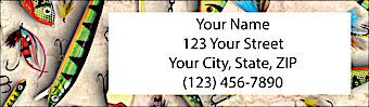 Fishing Lures Return Address Label