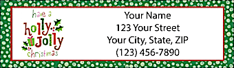 Very Merry Christmas Return Address Label