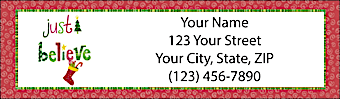 Very Merry Christmas Return Address Label