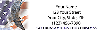 All American Christmas Return Address Label