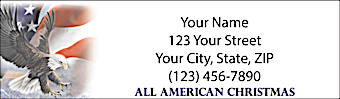 All American Christmas Return Address Label