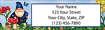 Garden Gnomes Return Address Label