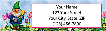 Garden Gnomes Return Address Label