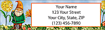 Garden Gnomes Return Address Label