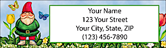 Garden Gnomes Return Address Label