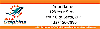 Miami Dolphins NFL Return Address Label