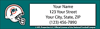 Miami Dolphins NFL Return Address Label