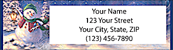 Snowman Return Address Label