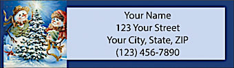 Snowman Return Address Label