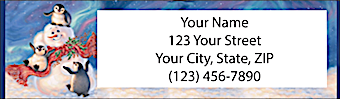 Snowman Return Address Label