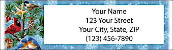 Winter Birds Return Address Label