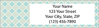 Quatrefoil Return Address Label