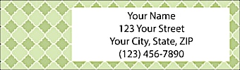 Quatrefoil Return Address Label