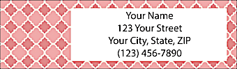 Quatrefoil Return Address Label