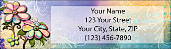 Pretty Petals Return Address Label