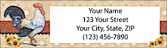 Roosters Return Address Label