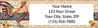 Roosters Return Address Label