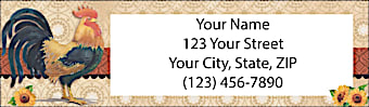 Roosters Return Address Label