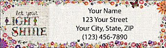 Hand-Stitched with Love Return Address Label