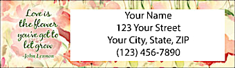 Blooming Flowers Return Address Label