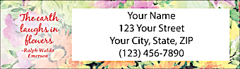 Blooming Flowers Return Address Label