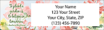 Blooming Flowers Return Address Label