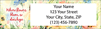 Blooming Flowers Return Address Label