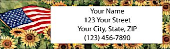 American Blossoms Return Address Label