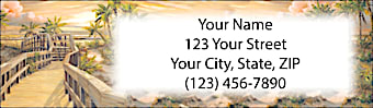 A Walk on the Beach Return Address Label