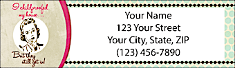 Vintage Housewife Return Address Label