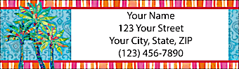 Palm Trees Return Address Label