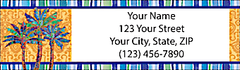 Palm Trees Return Address Label