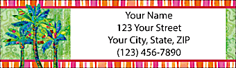 Palm Trees Return Address Label