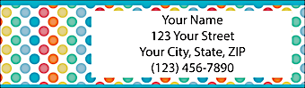 Pretty Polka Dots Return Address Label