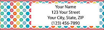 Pretty Polka Dots Return Address Label