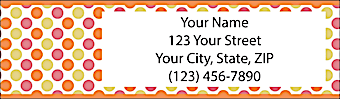 Pretty Polka Dots Return Address Label