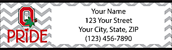 I Love Ohio State Chevron Return Address Label