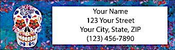 Day of the Dead Sugar Skulls Return Address Labels