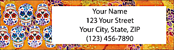 Day of the Dead Return Address Label
