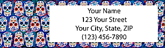 Day of the Dead Return Address Label